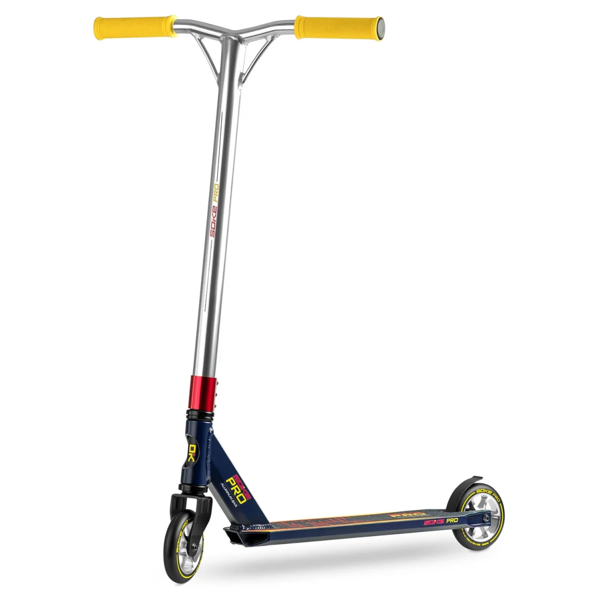 Трюковий самокат SOKE PRO темно-синьо-червоного кольору для екстремальних трюків - Зображення 4