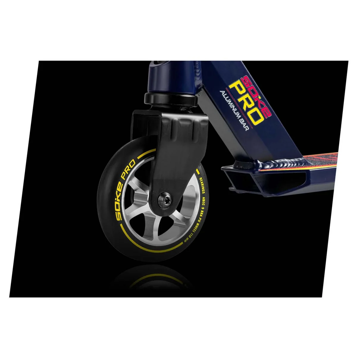 Трюковий самокат SOKE PRO темно-синьо-червоного кольору для екстремальних трюків - Зображення 5