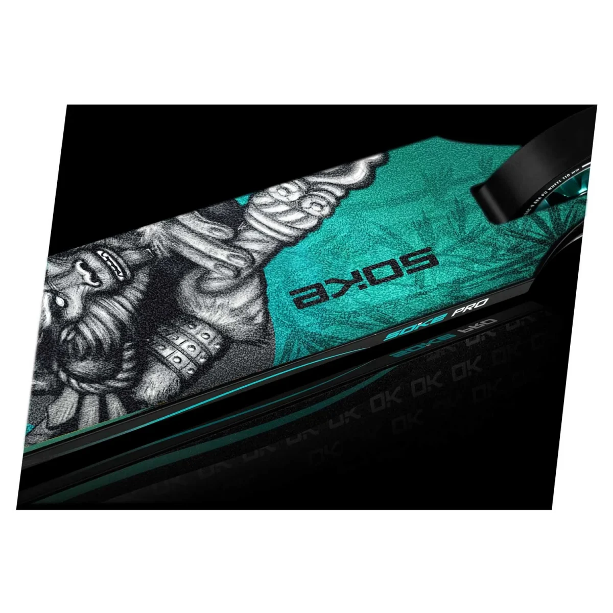 Трюковий самокат SOKE PRO бірюзовий для динамічних трюків - Зображення 3