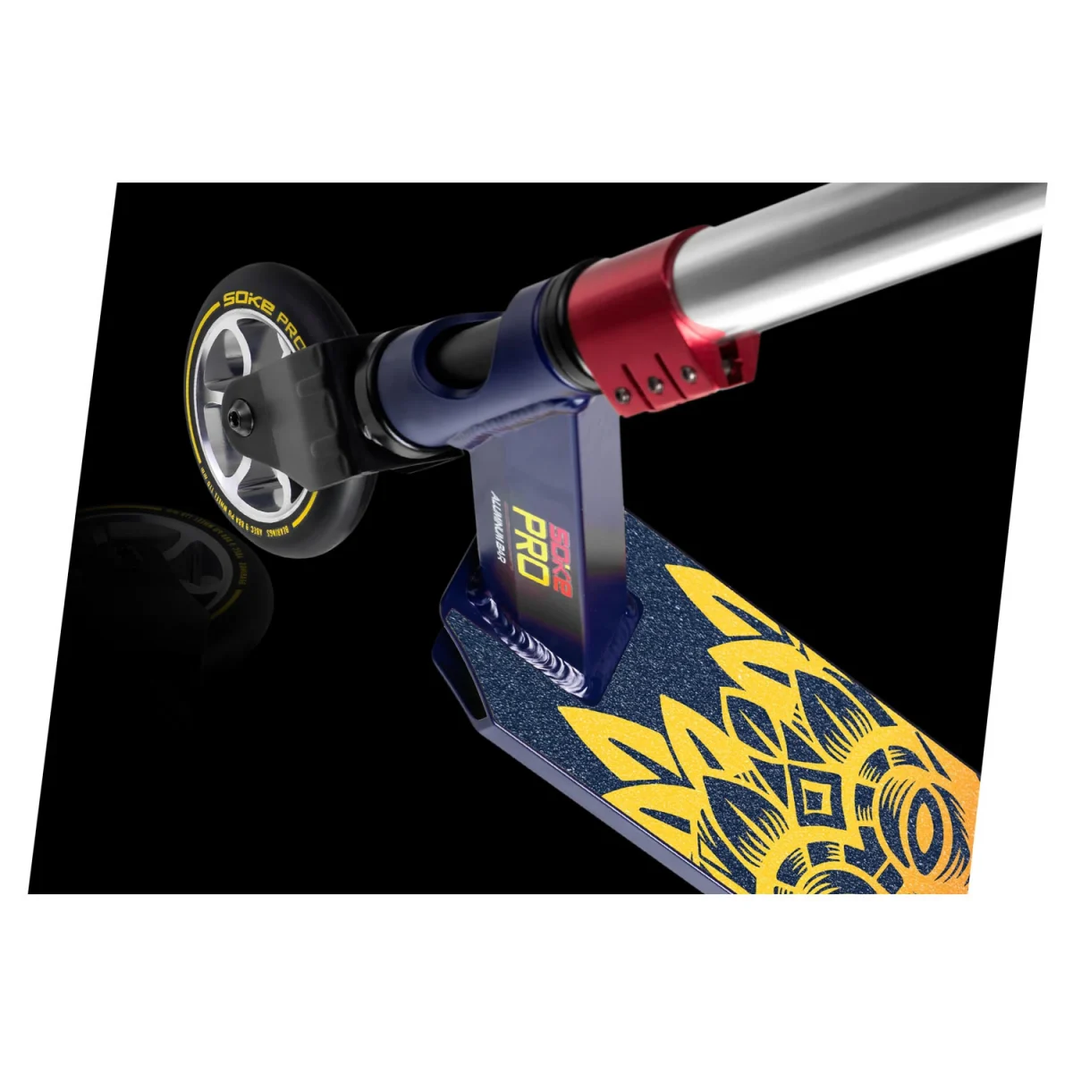 Трюковий самокат SOKE PRO темно-синьо-червоний – для вражаючих трюків і швидких заїздів - Зображення 2