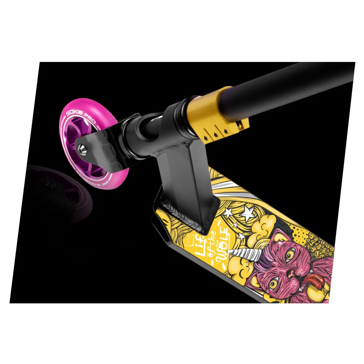 Трюковий самокат SOKE PRO різнокольоровий для активного катання - Зображення 2