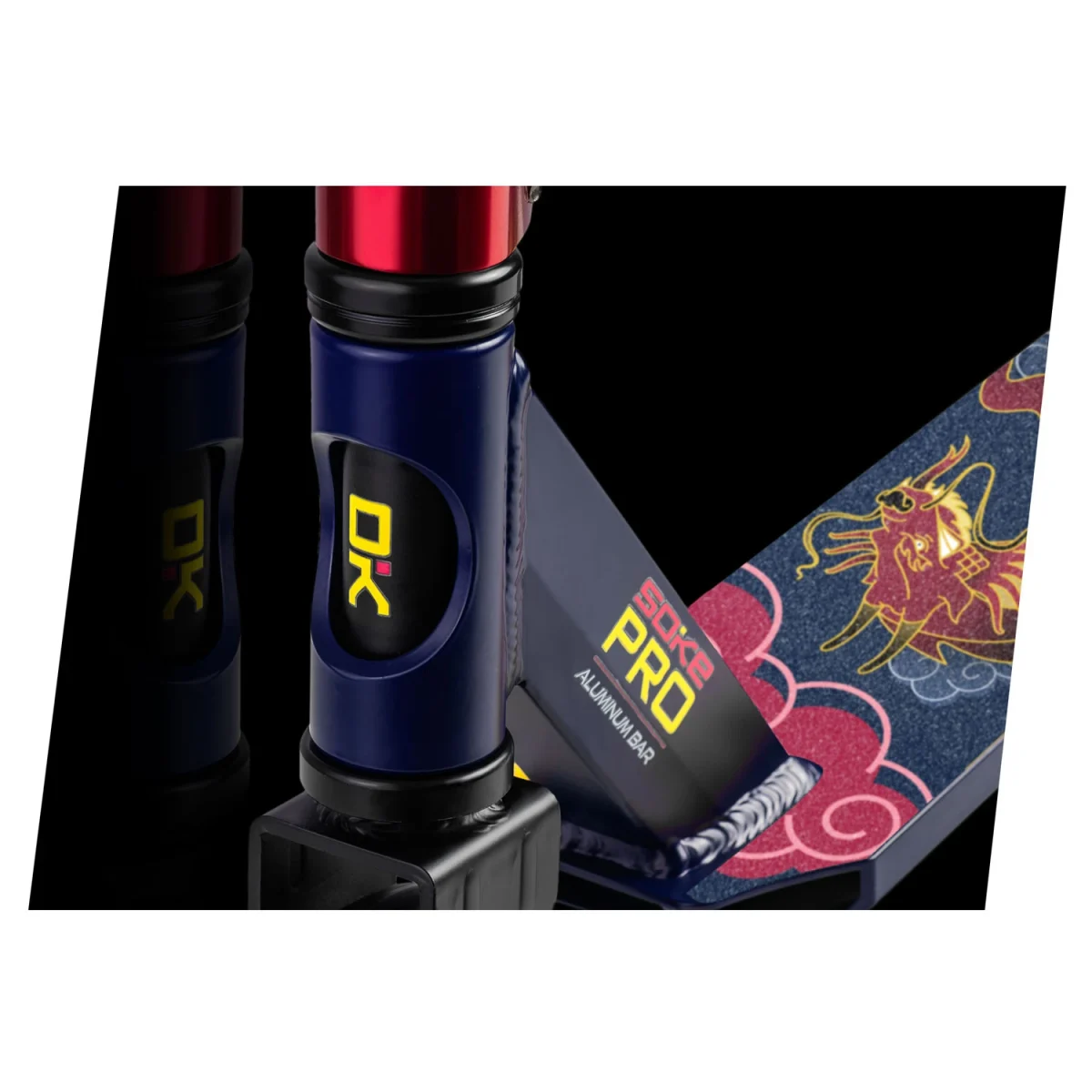 Трюковий самокат SOKE PRO темно-синьо-червоний для професіоналів - Зображення 6