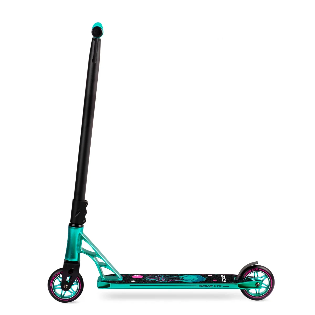 Яскравий самокат SOKE XTR бірюзово-рожевий для трюків та швидкості - Зображення 7