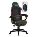 Поворотний стілець Huzaro Force 3.7 Black RGB чорний