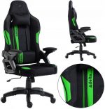 Зручне і стильне геймерське крісло KRAKEN Jupiter чорно-зелене