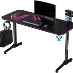 Модний ігровий комп'ютерний стіл ULTRADESK FRAG Pink 140x66 см