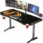 Ігровий стіл ULTRADESK FRAG XXL Gold 160x75 см для стильного геймінгу
