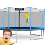 Батут Neo-Sport 312 см із Зовнішньою Сіткою + Драбинка - Сімейні Розваги та Безпека