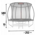 Батут з внутрішньою сіткою та драбиною Neo-Sport Premium 252 см - Зображення 3