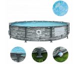 Просторий басейн з насосом AVENLI STONY Frame Plus Round Pool 366x76 см