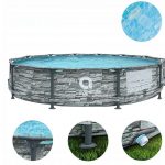 Просторий басейн з насосом AVENLI STONY Frame Plus Round Pool 366x76 см