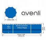 Просторий басейн з насосом AVENLI STONY Frame Plus Round Pool 366x76 см - Зображення 9