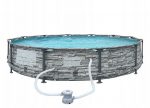 Просторий басейн з насосом AVENLI STONY Frame Plus Round Pool 366x76 см - Зображення 4