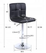 Барний стілець VELACO 115 см RAFA03-GR-BL – елегантний і зручний - Зображення 7