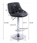 Барний стілець VELACO 106 см XENA01-GR-BL – стильний і сучасний - Зображення 8