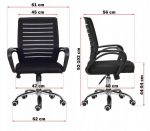 Комфортне і сучасне офісне крісло LUGANO ARNO BLACK для продуктивності - Зображення 12