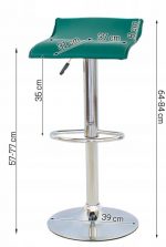 Барний стілець Escal Бірюзовий 707TR – стильний та сучасний вибір - Зображення 6
