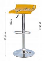 Барний стілець Escal Yellow 707HO – яскравий і комфортний акцент для вашого простору - Зображення 6
