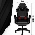 Геймерське крісло Memphis: чорна екошкіра для максимального комфорту - Зображення 4