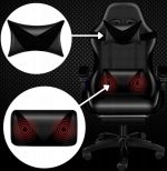 Геймерське крісло Memphis: чорна екошкіра для максимального комфорту - Зображення 5