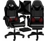 Геймерське крісло Memphis: чорна екошкіра для максимального комфорту