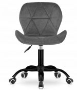 Офісне крісло Muf-Art DARK сірий оксамит на чорній ніжці для сучасного дизайну - Зображення 5