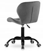 Офісне крісло Muf-Art DARK сірий оксамит на чорній ніжці для сучасного дизайну - Зображення 6