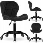 Офісне крісло Muf-Art чорний оксамит – зручний та стильний вибір для вашого офісу