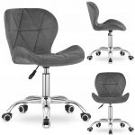Елегантне офісне крісло MemFlow K9, сірий оксамит
