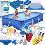 Каркасний прямокутний басейн BESTWAY 300х201 см 19 в 1 для всієї родини