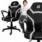 Комфортне і стильне офісне крісло LUGANO MARIO BLACK + LIGHT GREY