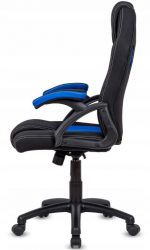 Комфортне і елегантне геймерське крісло Lugano CARRERA M BLUE FABRIC - Зображення 6