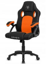 Яскраве та стильне геймерське крісло Lugano CARRERA M ORANGE FABRIC - Зображення 3