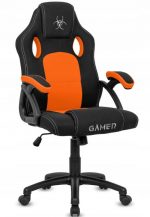 Яскраве та стильне геймерське крісло Lugano CARRERA M ORANGE FABRIC - Зображення 4