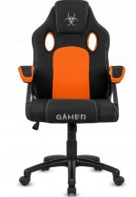 Яскраве та стильне геймерське крісло Lugano CARRERA M ORANGE FABRIC - Зображення 2