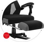 Геймерське крісло Huzaro Combat 3.0 чорно-сіре – для тривалих ігор - Зображення 8