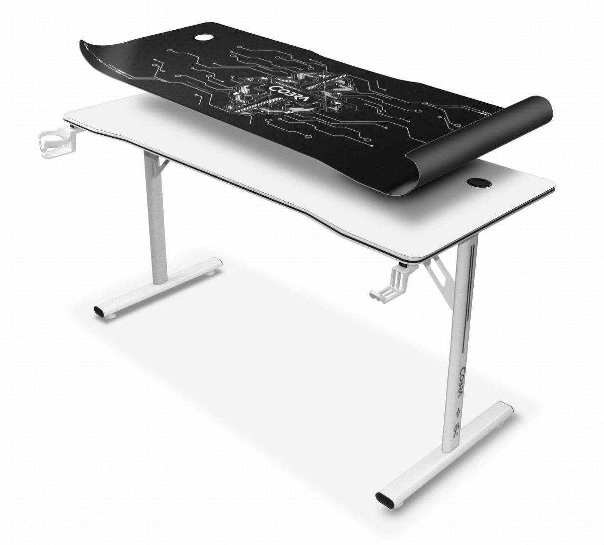 Геймерський стіл Cobra X-Mate CRF140WH – універсальний білий стиль - Зображення 3