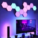 Стельовий світильник Hexagon Auto Gamma багатоколірний RGB LED лампа Пульт дистанційного керування 12 шт - Зображення 8