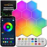 Стельовий світильник Hexagon Auto Gamma багатоколірний RGB LED лампа Пульт дистанційного керування 12 шт