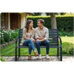 Лавка садова з підлокітниками 117,5 x 83 x 57 см Sofotel Luca - Модний акцент для двору - Зображення 6