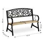 Лавка садова з підлокітниками 122 x 88,5 x 55,5 см Sofotel Ivy - Простір для відпочинку - Зображення 10