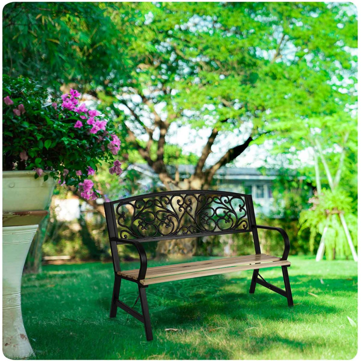 Лавка садова з підлокітниками 122 x 88,5 x 55,5 см Sofotel Ivy - Простір для відпочинку - Зображення 6