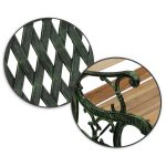 Лавка садова з підлокітниками 124 x 74 x 43 см Sofotel Fusio - Вишуканий дизайн - Зображення 5