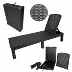 Шезлонг пластиковий чорний Контраст 5.10.212665