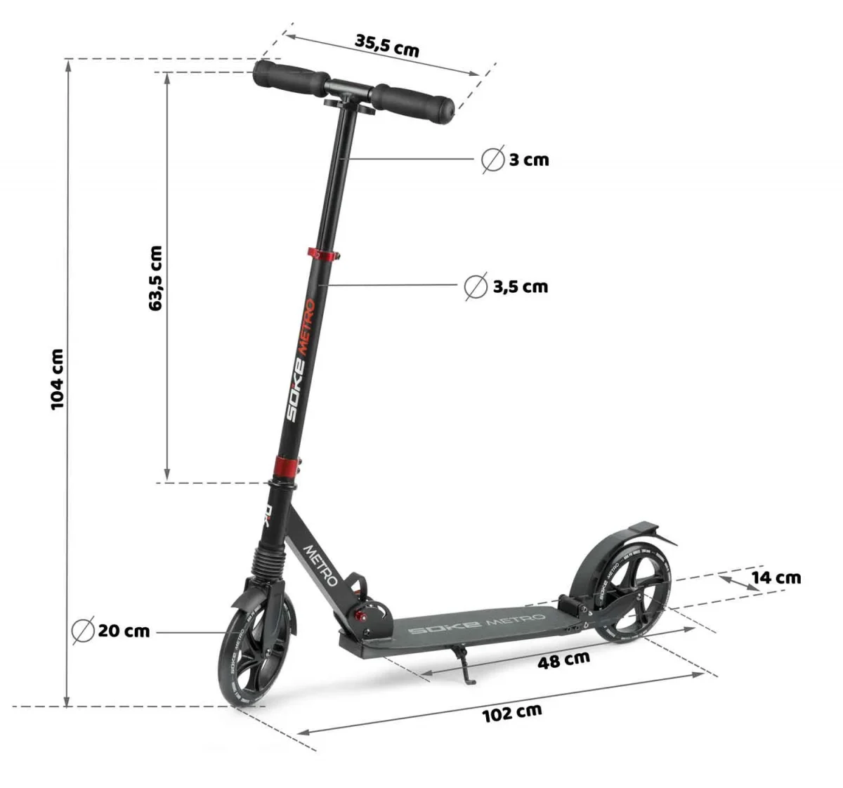 Чорний скутер SOKE METRO для швидких міських поїздок - Зображення 13