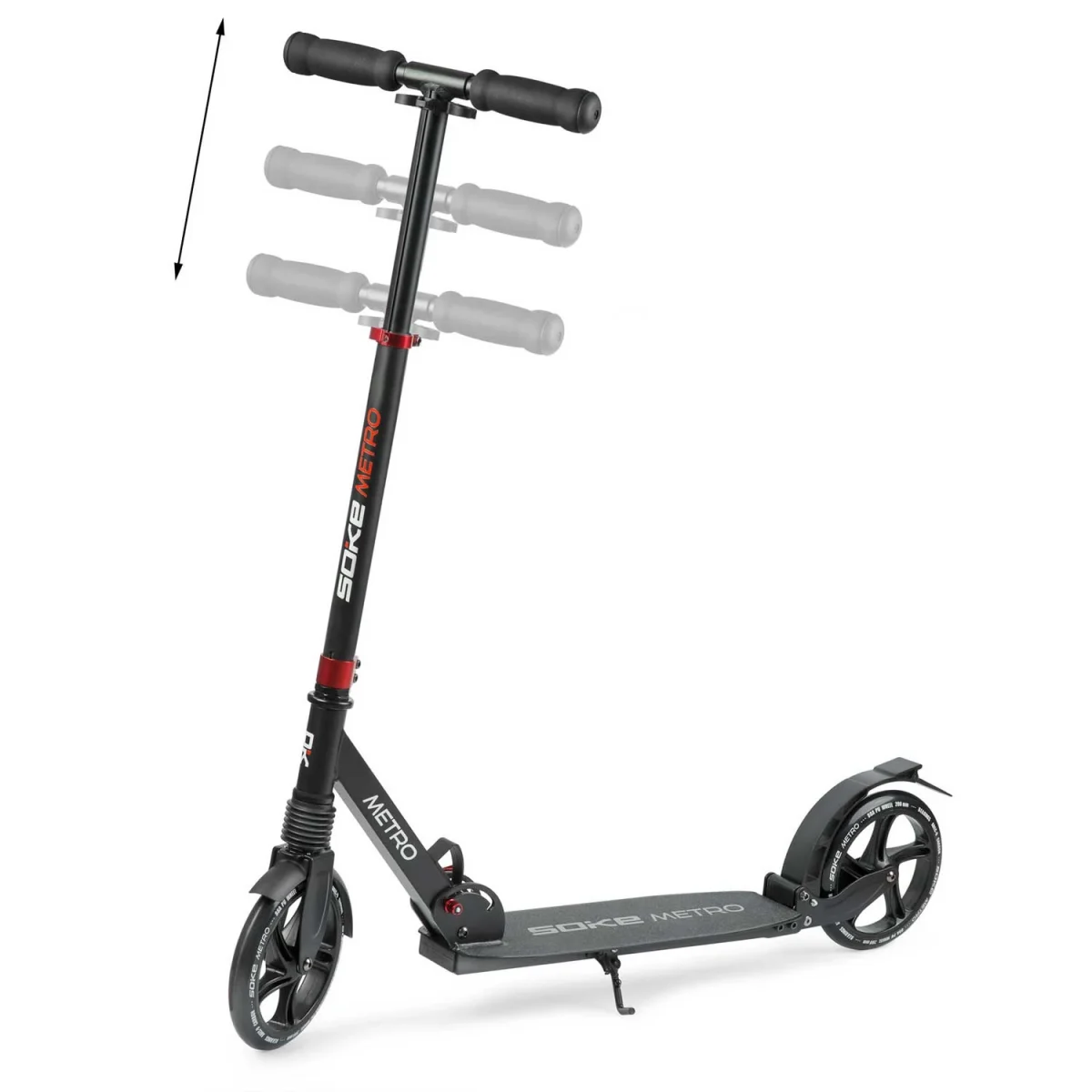Чорний скутер SOKE METRO для швидких міських поїздок - Зображення 5