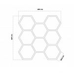 Стельовий світильник Auto Gamma білий HEXAGON LED 297 х 307 см, холодний колір 5500-6000К Сучасний дизайн та ефективне освітлення для вашого інтер'єру - Зображення 3