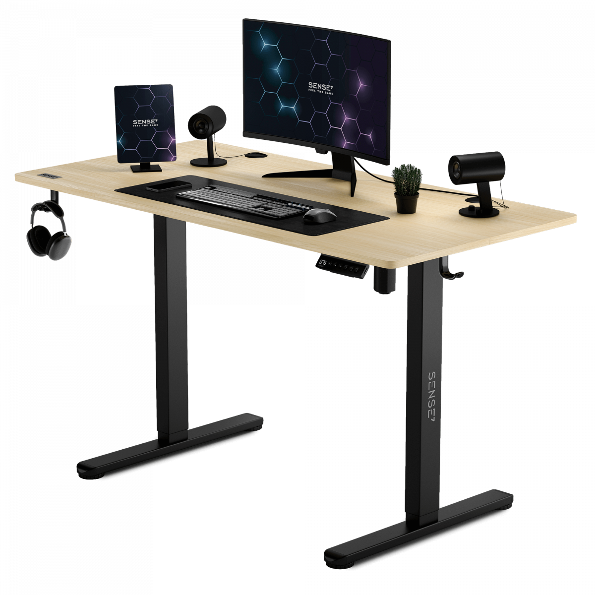 Ігровий стіл SENSE7 Nojo 120х60 см чорна сосна для зручного геймінгу - Зображення 2