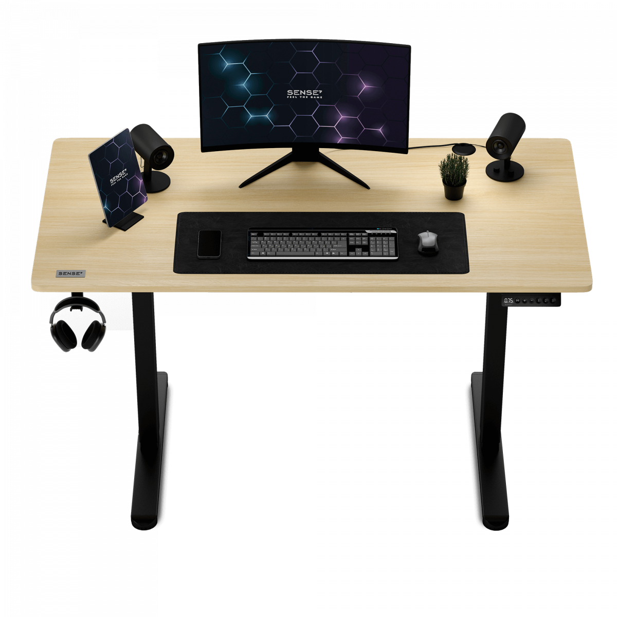 Ігровий стіл SENSE7 Nojo 120х60 см чорна сосна для зручного геймінгу - Зображення 5