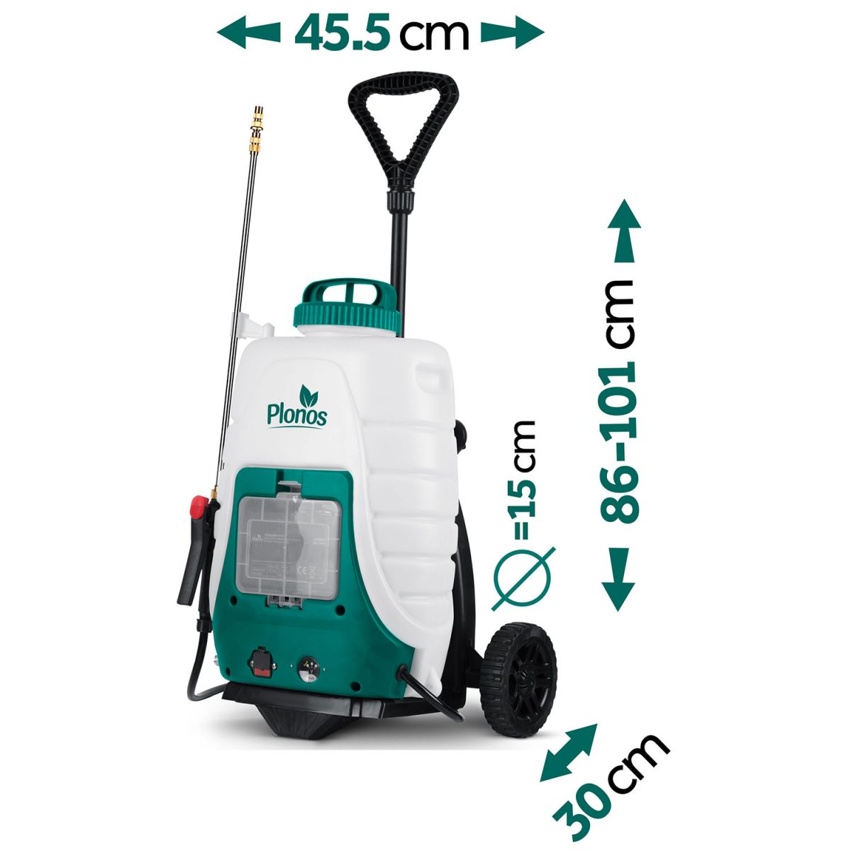 Акумуляторний обприскувач з візком Plonos PL-601 - Зручність та ефективність - Зображення 15